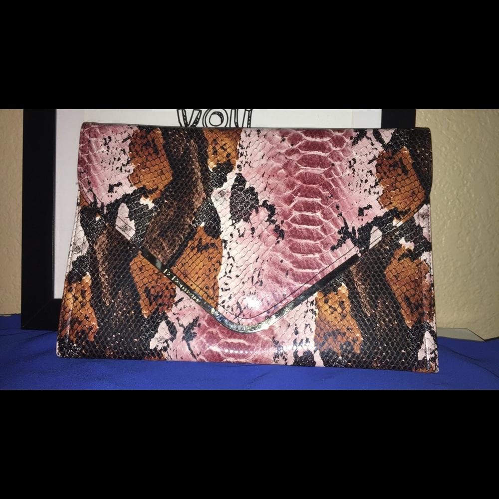 BCBG Snake print Clutch